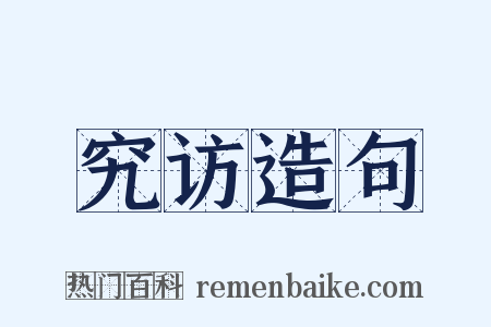 究访造句是什么意思的图片